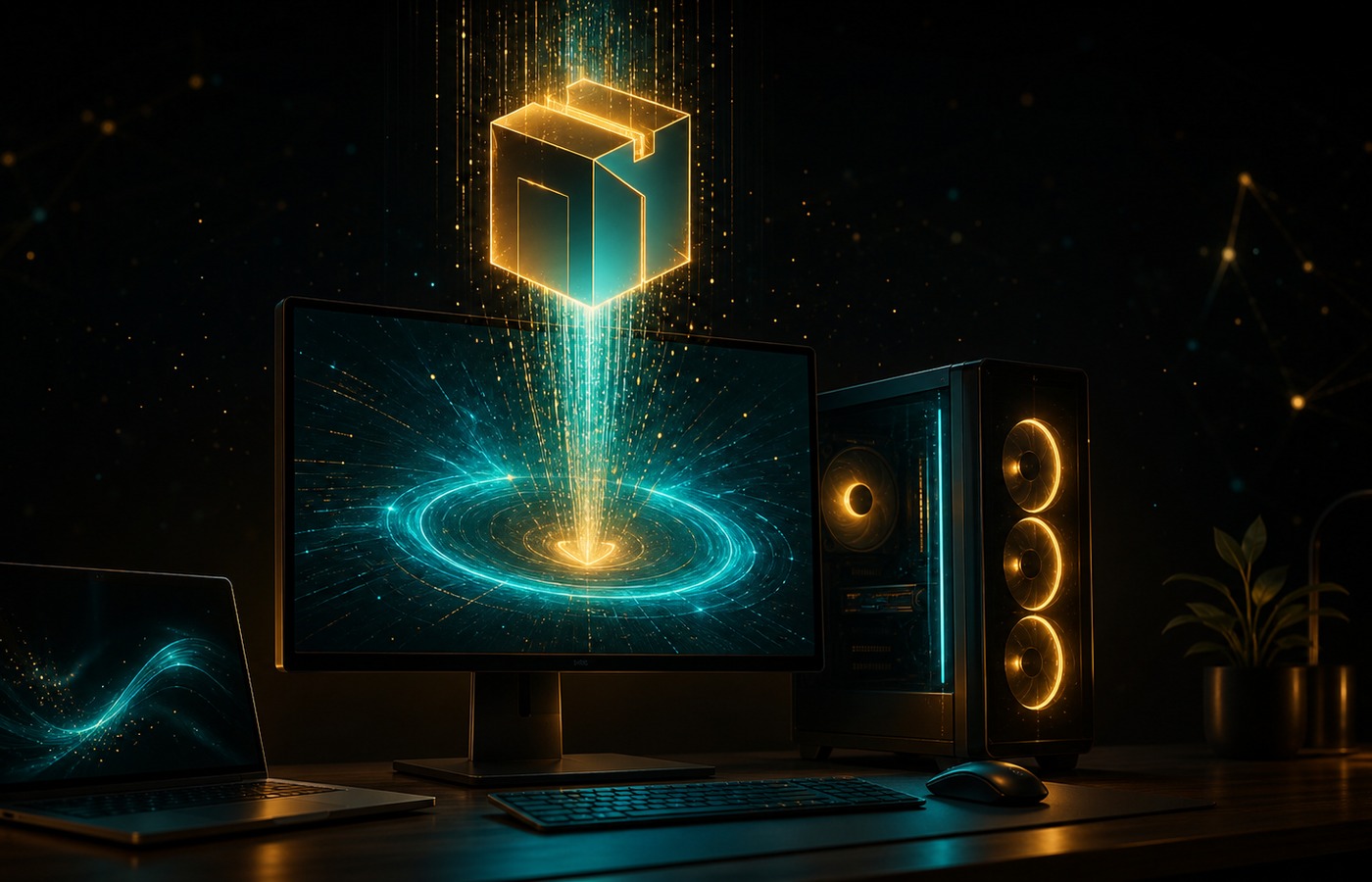 Installing Hermes Desktop on your own machine — download, open, running.